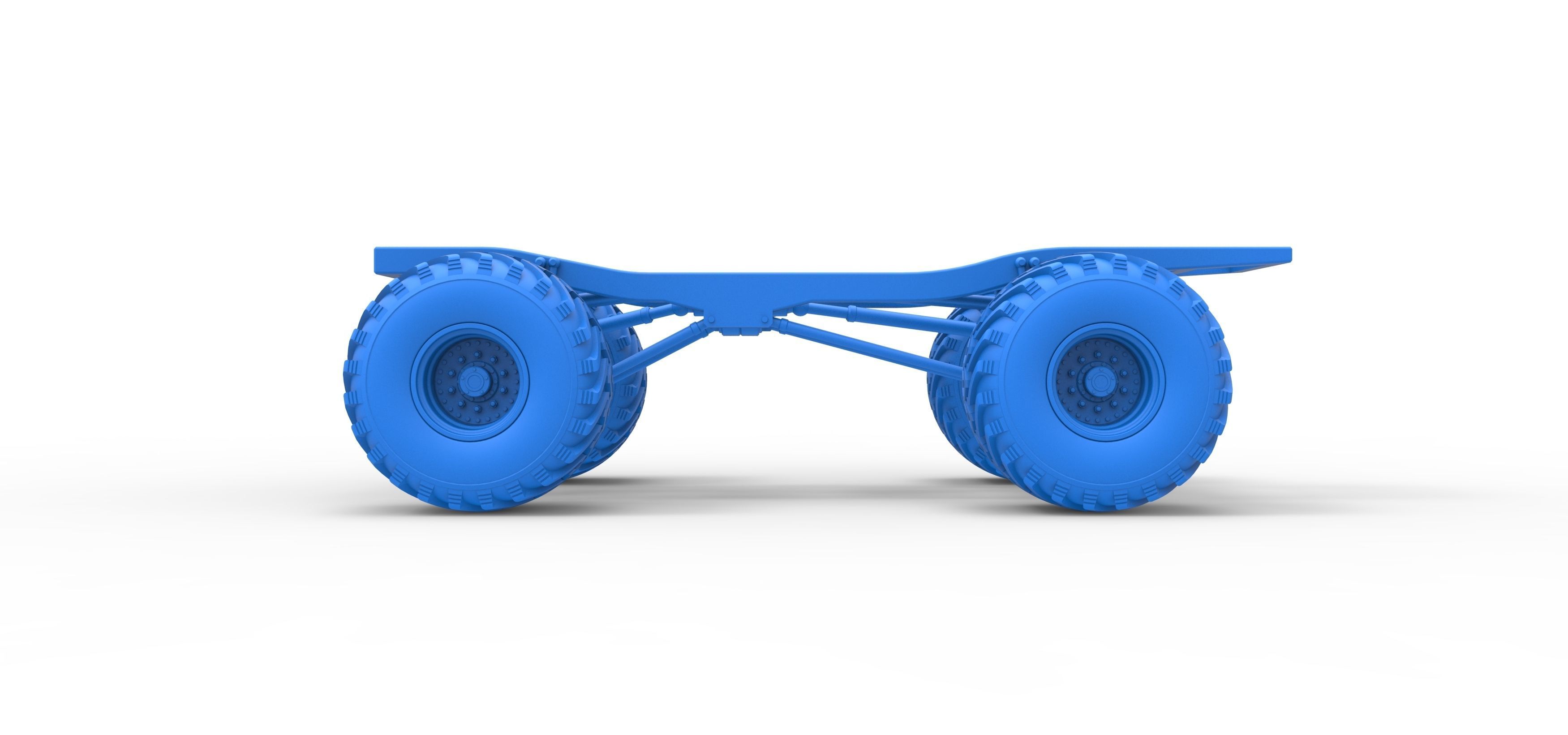 Chassis of vintage Ranger monster truck Scale 1 to 25 3D print model_20