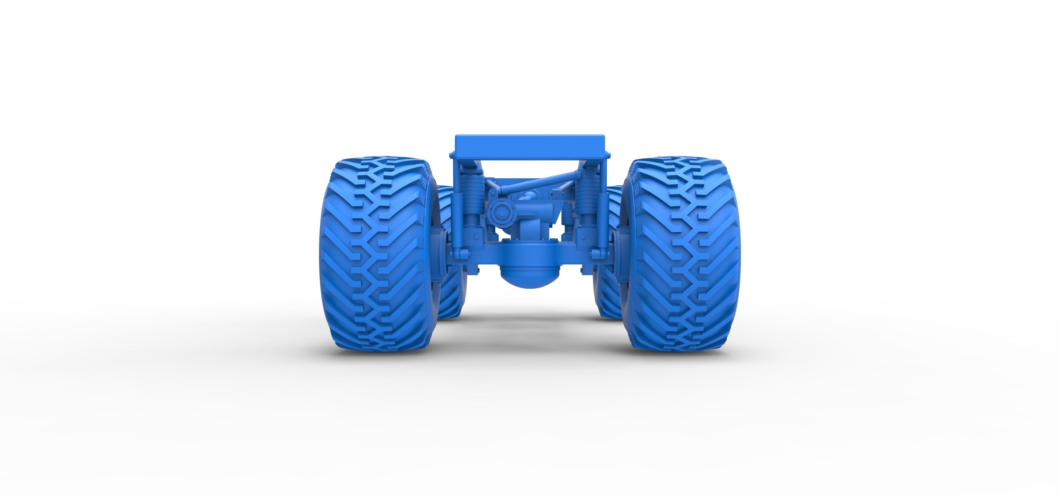 Chassis of vintage Ranger monster truck Scale 1 to 25 3D print model_18