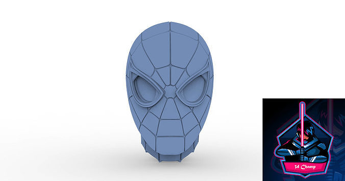 Iron Spiderman Infinity War Helmet ready to 3d print 3D model