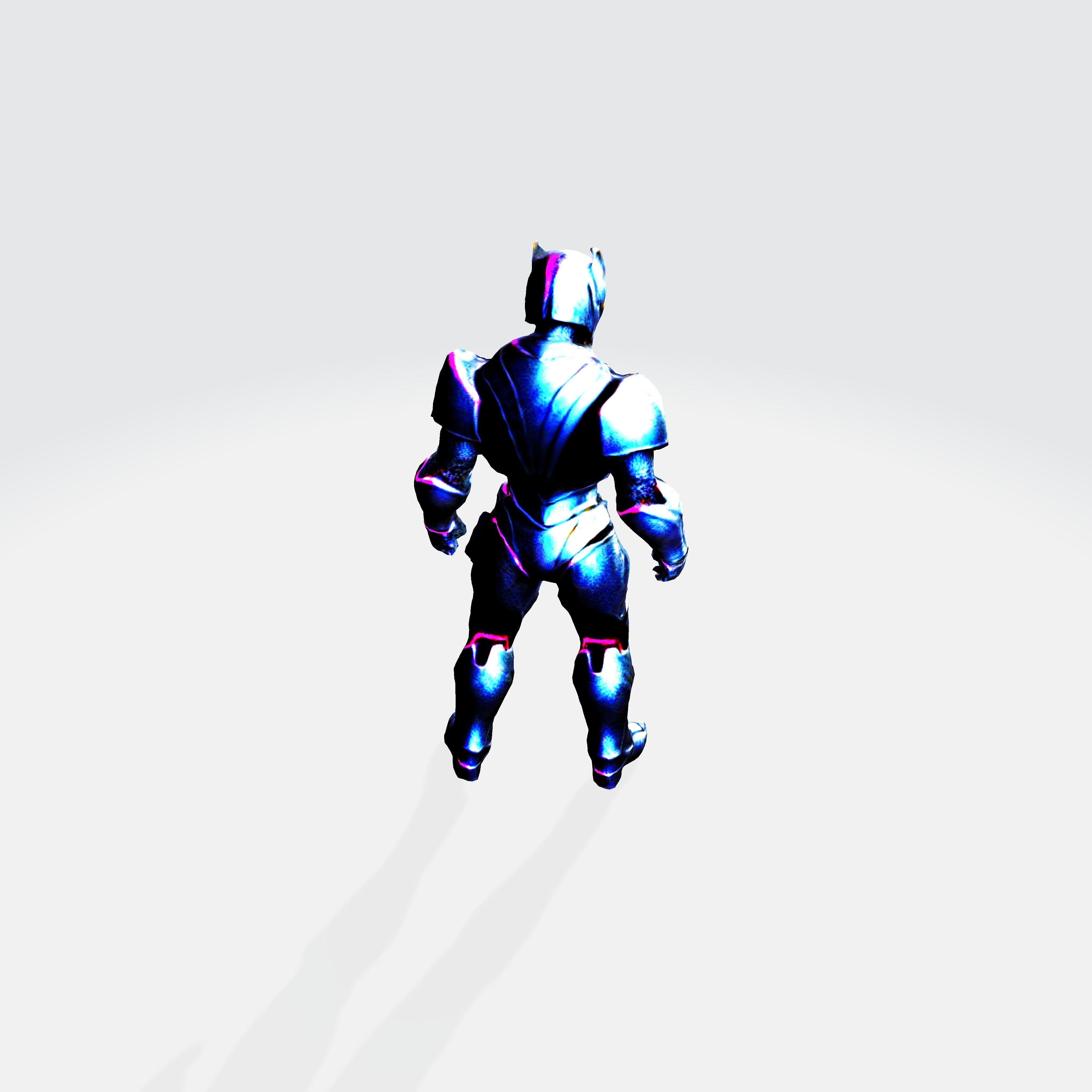 Cyber Samurai Elite Futuristic Warrior in Exosuit Armor 3D model_3