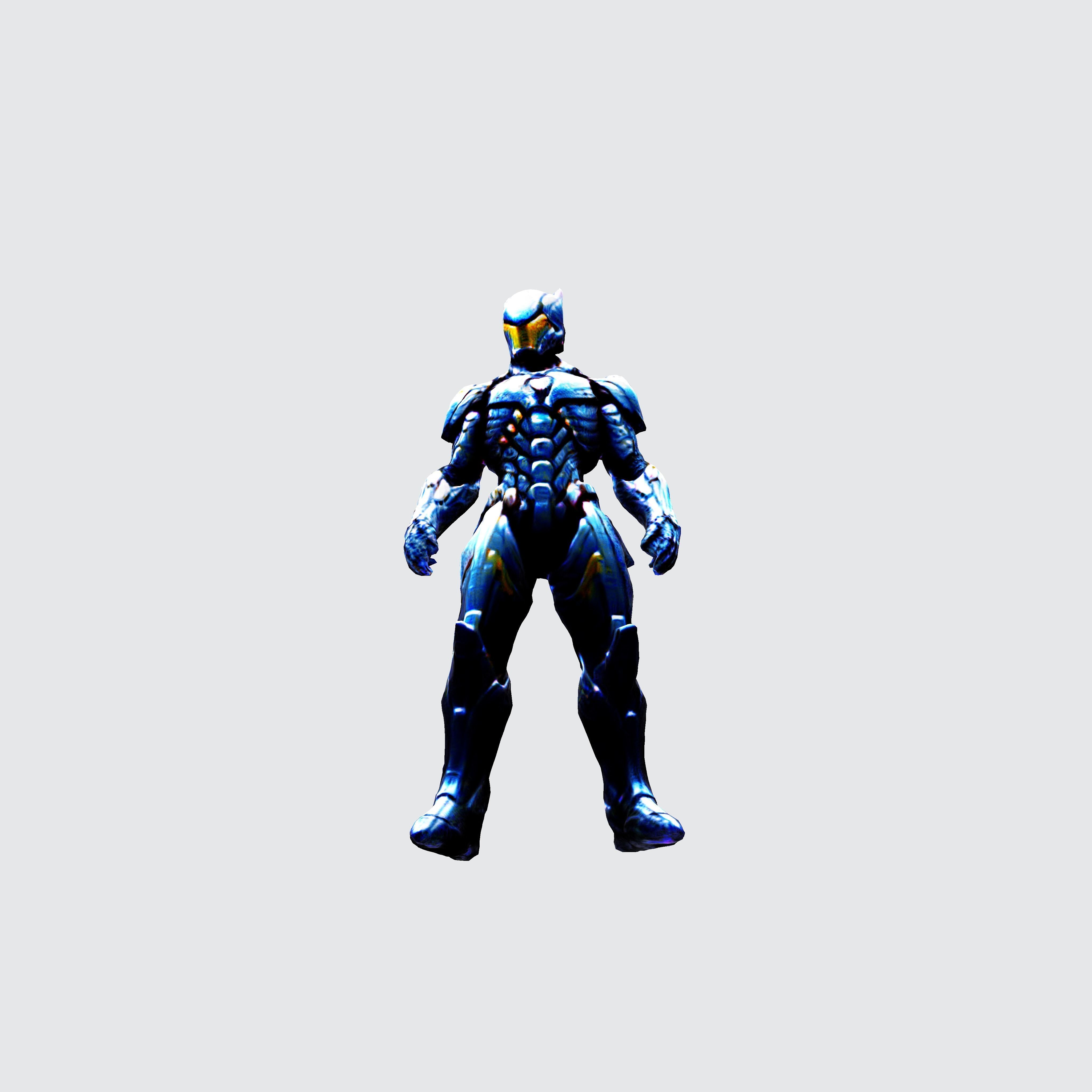 Cyber Samurai Elite Futuristic Warrior in Exosuit Armor 3D model_4