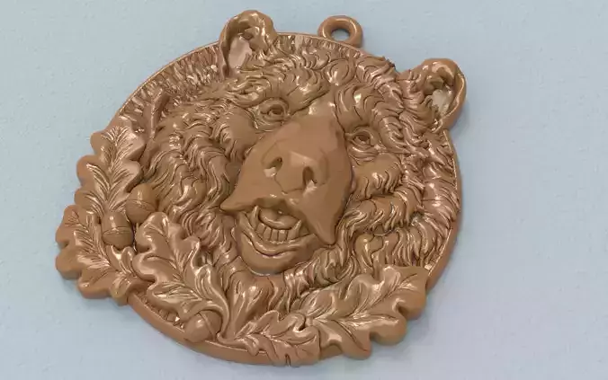 Bear pendant 3D print model