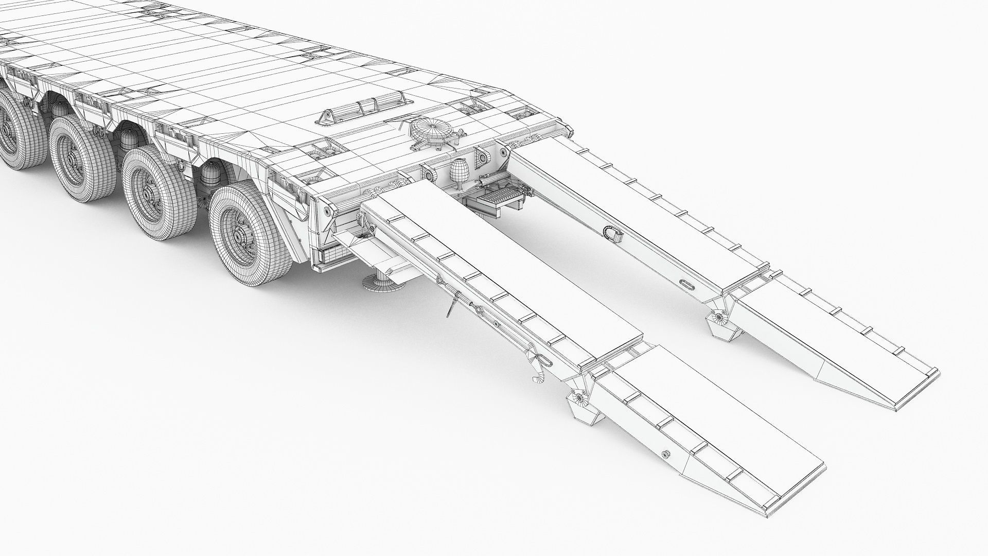 SaAnh 70t Military semi-trailer 3D model_23