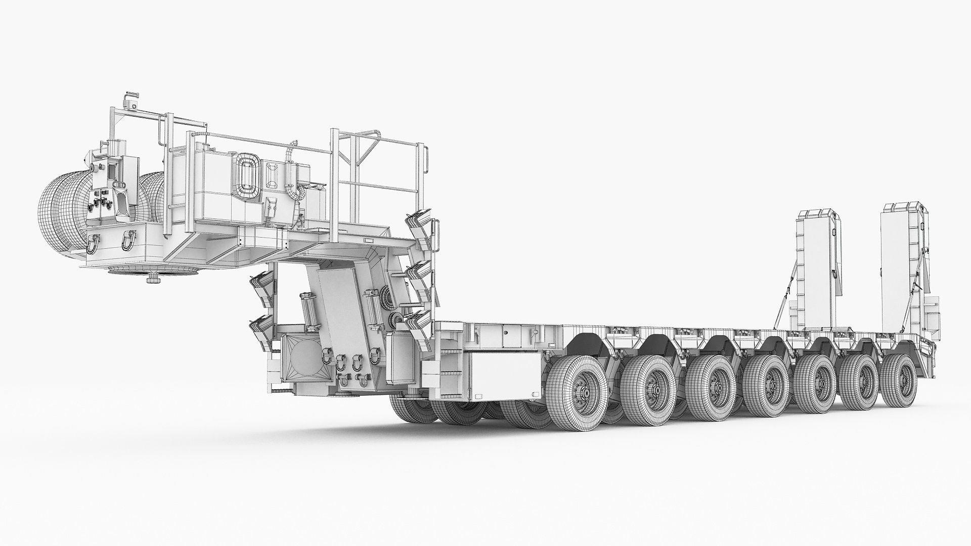 SaAnh 70t Military semi-trailer 3D model_19