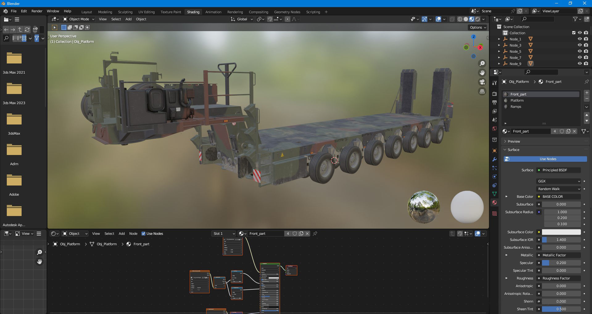 SaAnh 70t Military semi-trailer 3D model_27