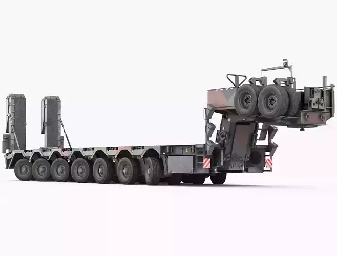 SaAnh 70t Military semi-trailer 3D model SaAnh 70t Military semi-trailer 3D model