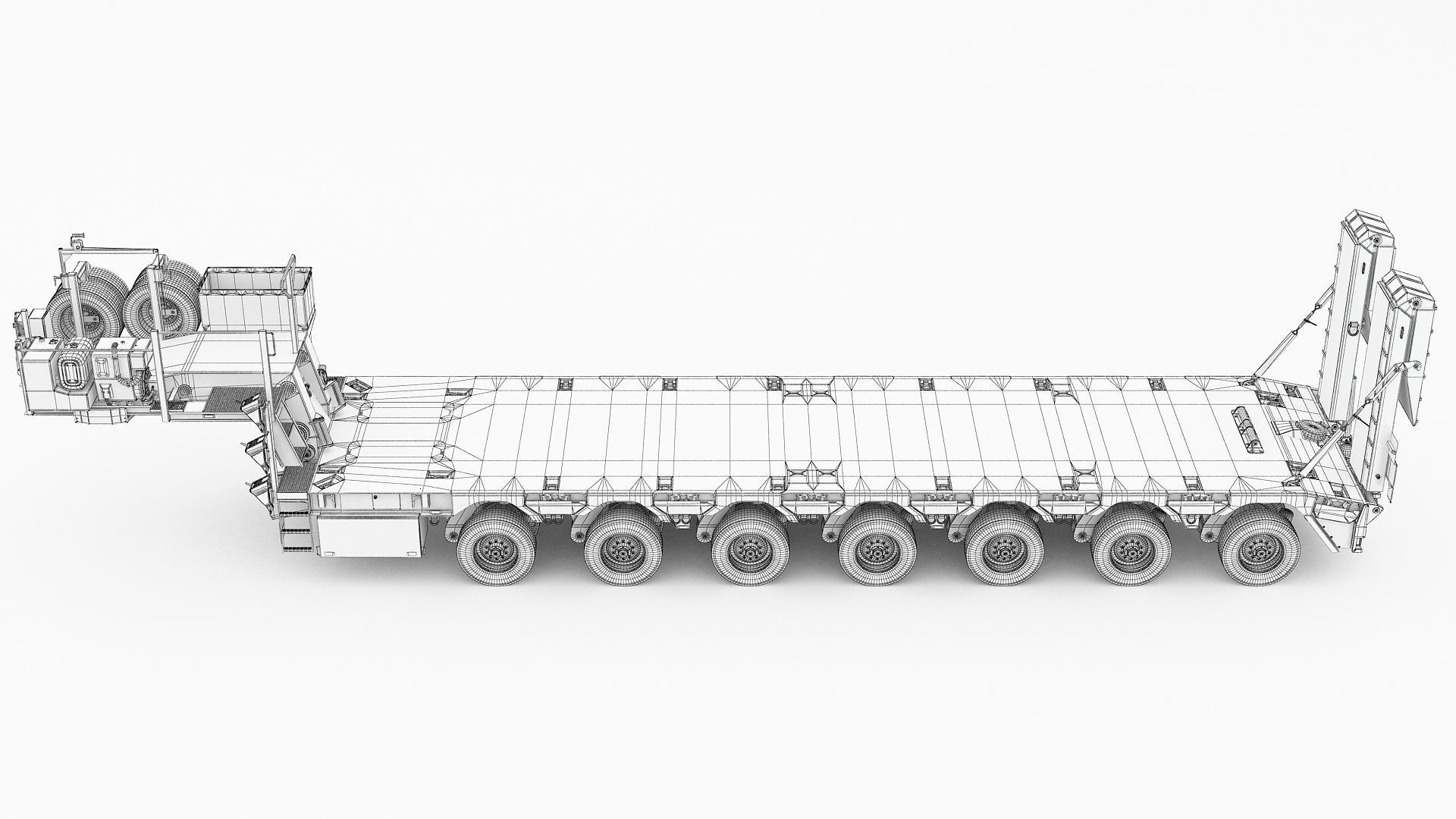 SaAnh 70t Military semi-trailer 3D model_22