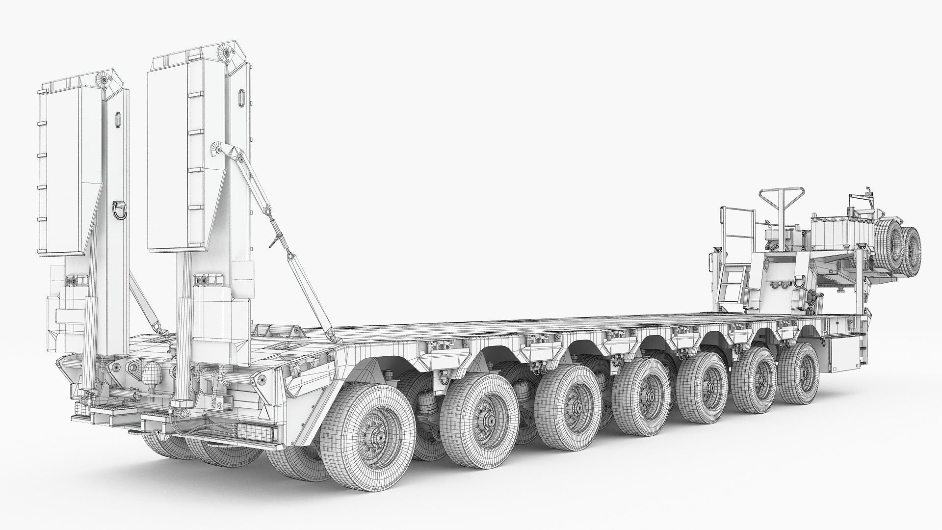 SaAnh 70t Military semi-trailer 3D model_21