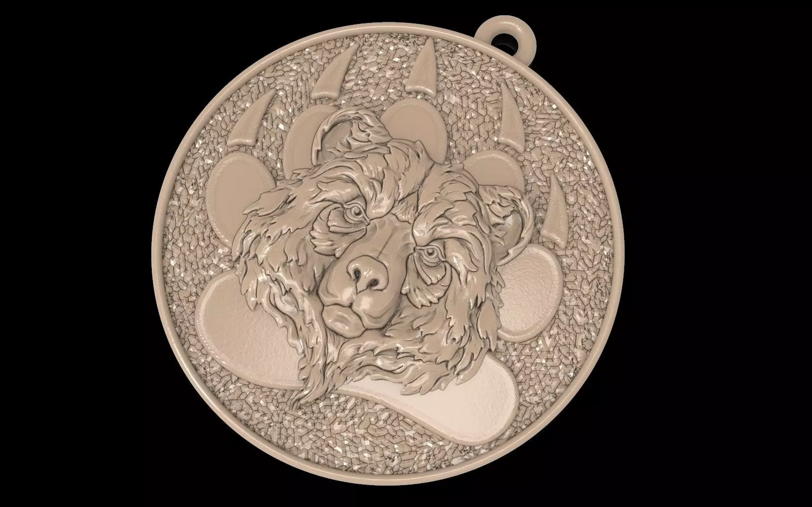 Bear pendant 3D print model