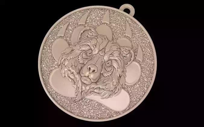 Bear pendant 3D print model