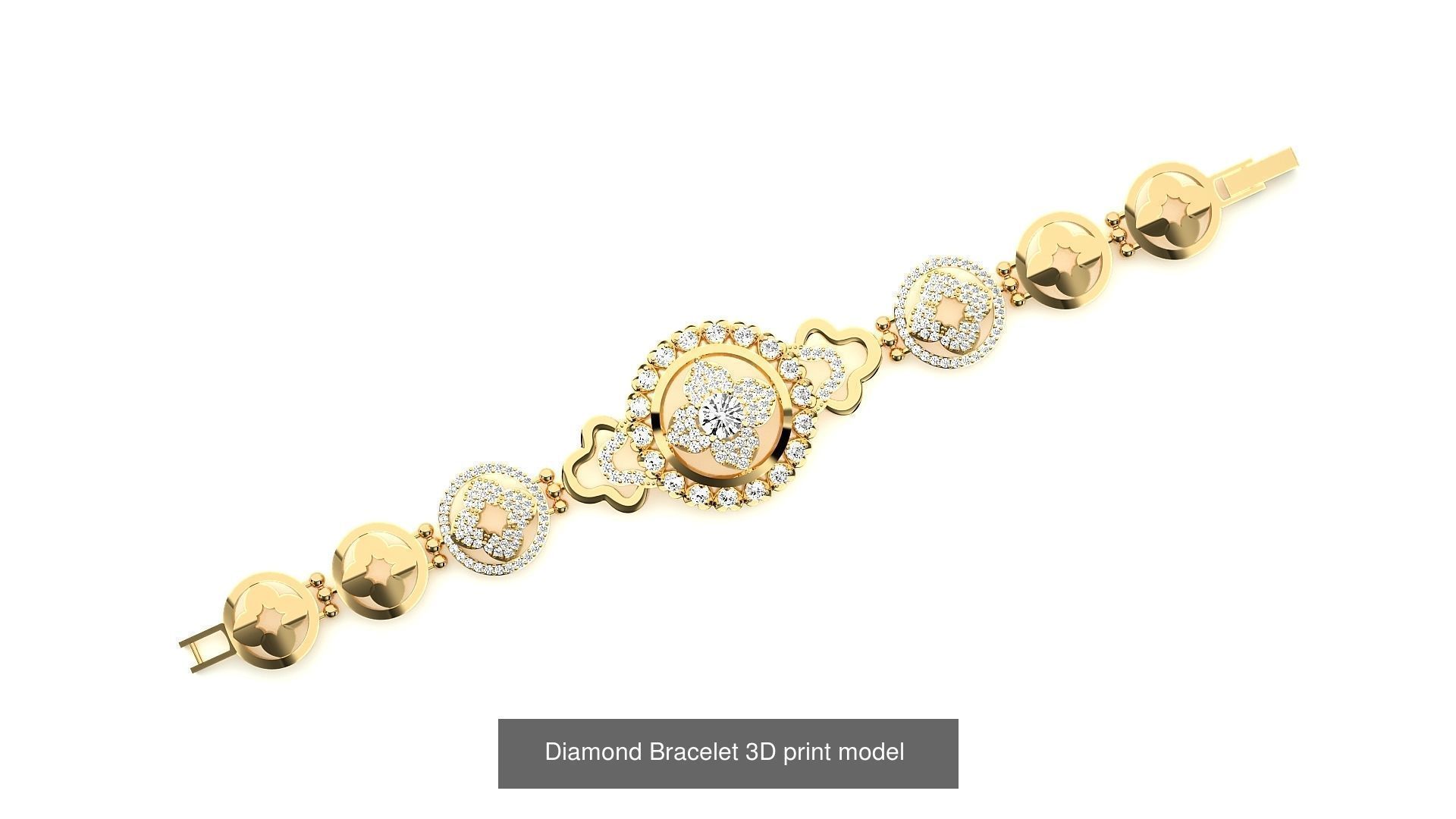 259 Chain Type Bracelets Mega Pack 3dm stl renders gemmap  3D Model Collection_169