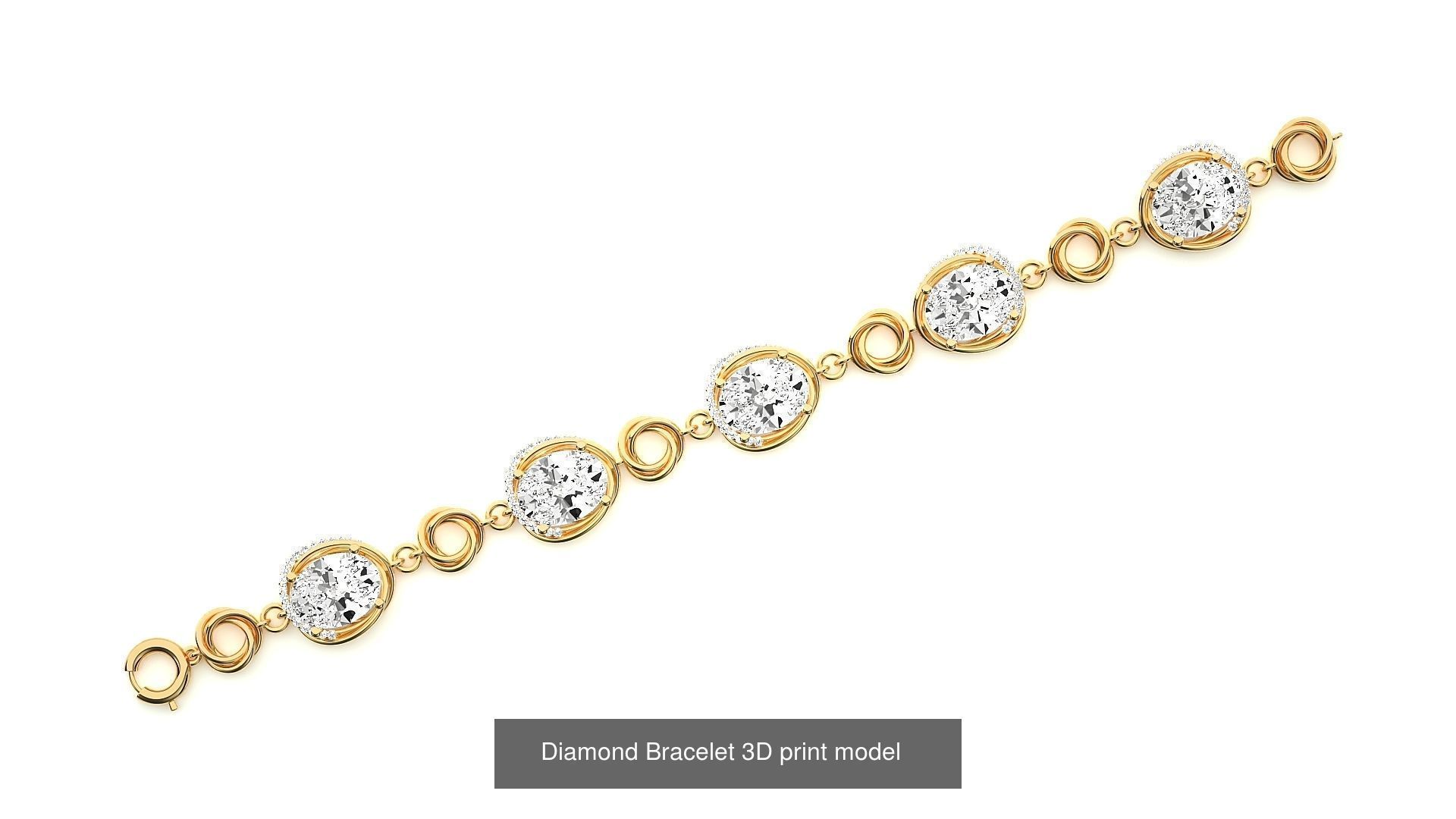 259 Chain Type Bracelets Mega Pack 3dm stl renders gemmap  3D Model Collection_152