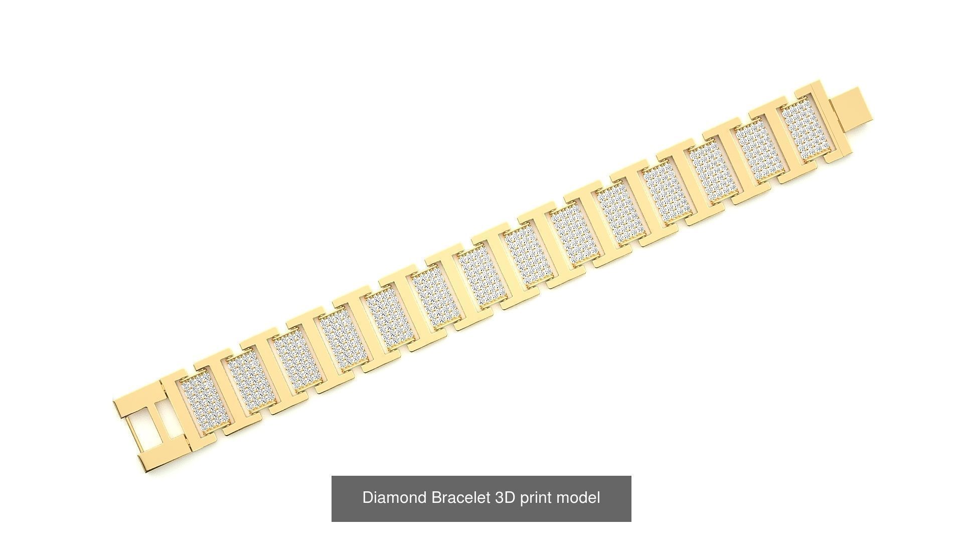 259 Chain Type Bracelets Mega Pack 3dm stl renders gemmap  3D Model Collection_29