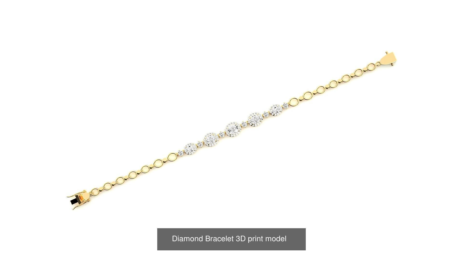 259 Chain Type Bracelets Mega Pack 3dm stl renders gemmap  3D Model Collection_58