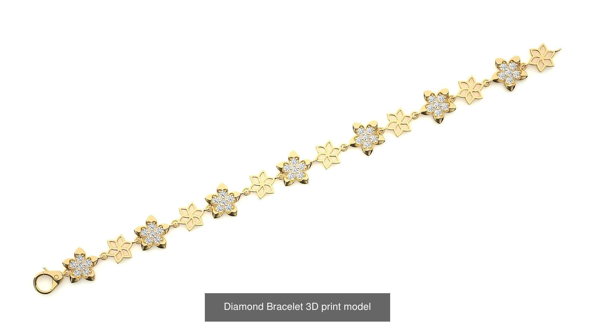 259 Chain Type Bracelets Mega Pack 3dm stl renders gemmap  3D Model Collection_112