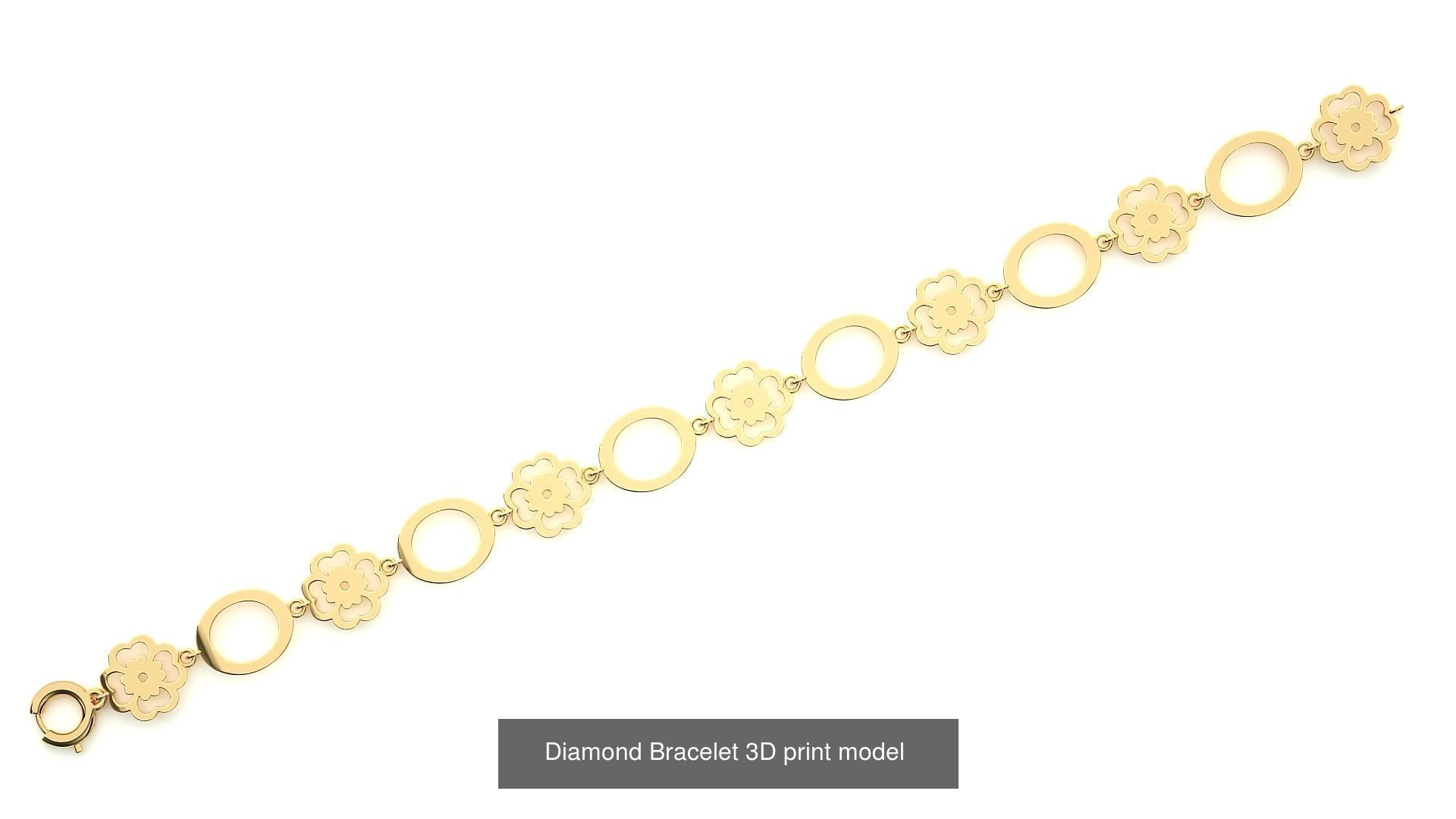 259 Chain Type Bracelets Mega Pack 3dm stl renders gemmap  3D Model Collection_125