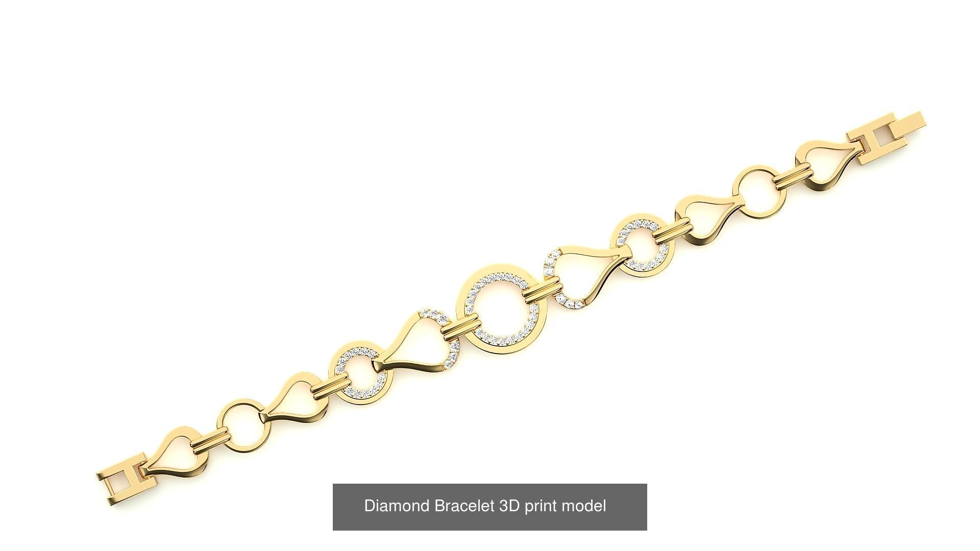 259 Chain Type Bracelets Mega Pack 3dm stl renders gemmap  3D Model Collection_60