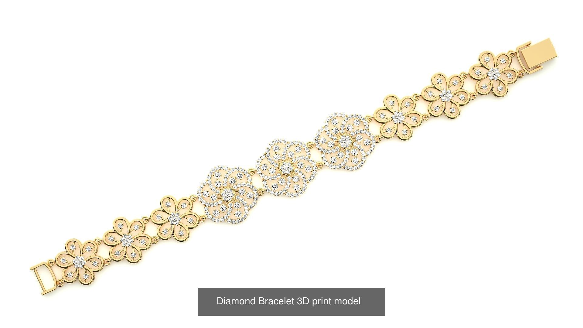 259 Chain Type Bracelets Mega Pack 3dm stl renders gemmap  3D Model Collection_96