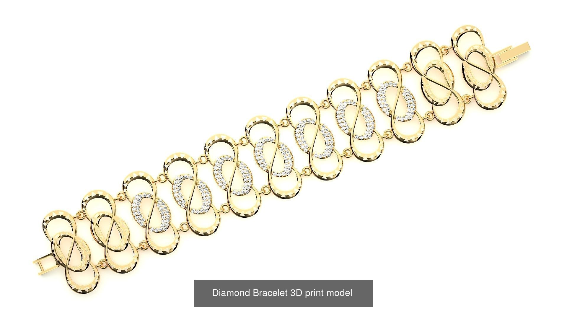 259 Chain Type Bracelets Mega Pack 3dm stl renders gemmap  3D Model Collection_157