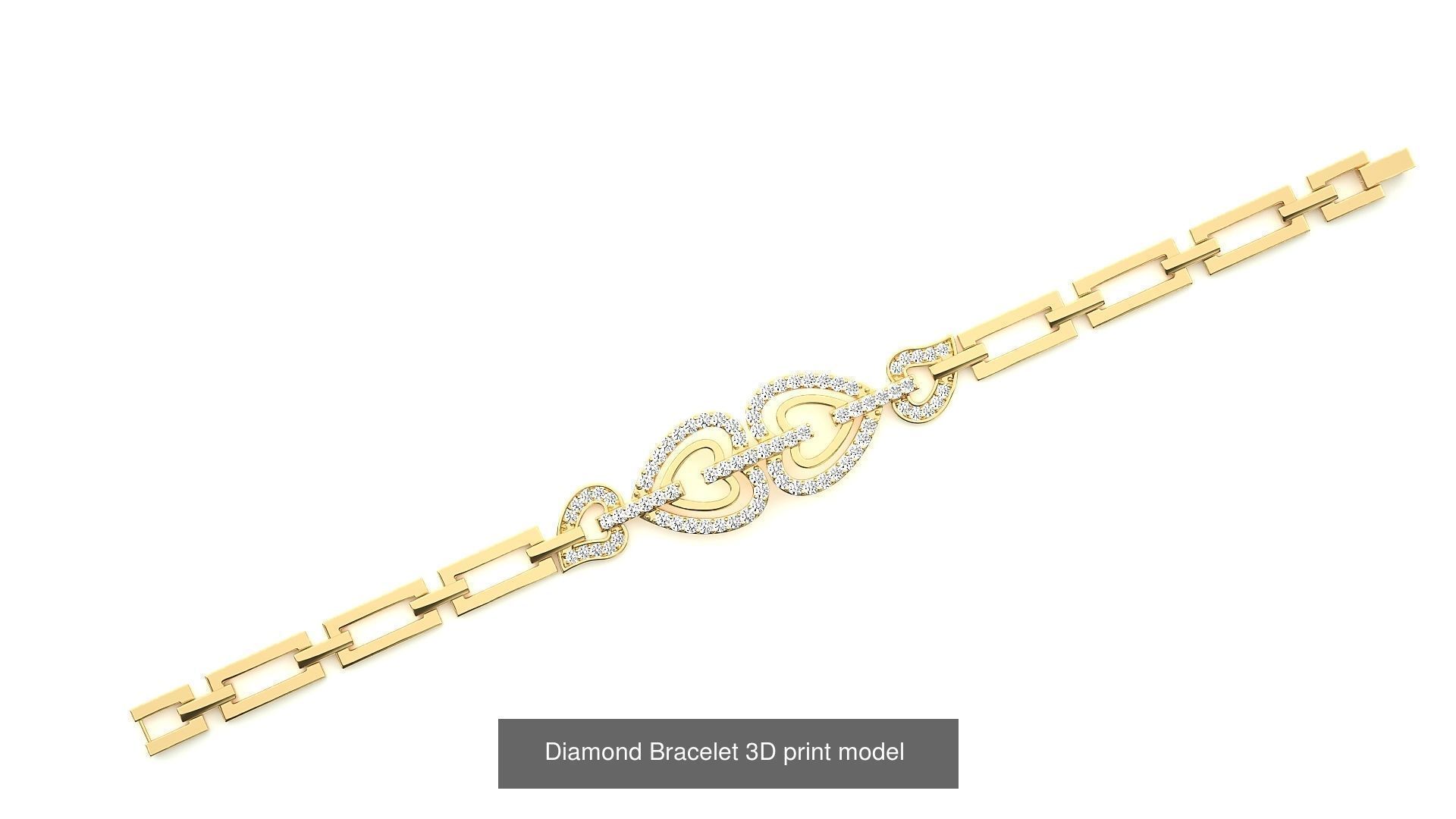 259 Chain Type Bracelets Mega Pack 3dm stl renders gemmap  3D Model Collection_64