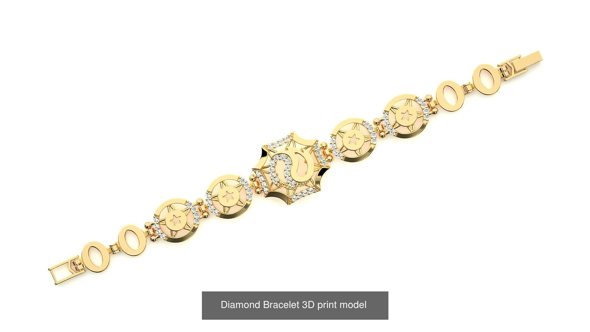 259 Chain Type Bracelets Mega Pack 3dm stl renders gemmap  3D Model Collection_87