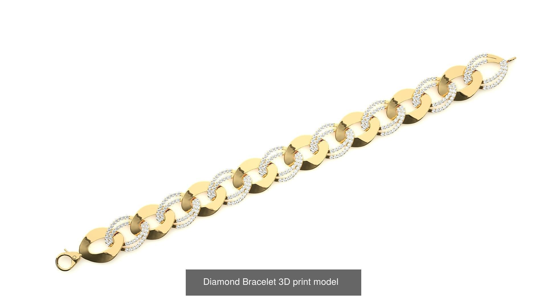 259 Chain Type Bracelets Mega Pack 3dm stl renders gemmap  3D Model Collection_132