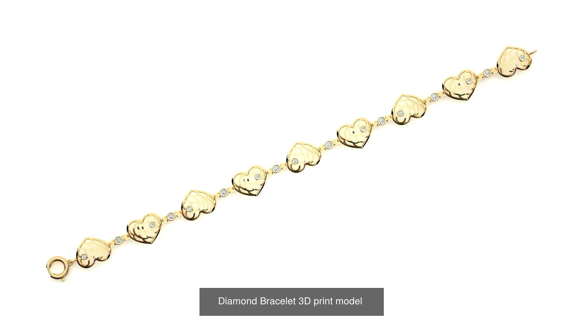 259 Chain Type Bracelets Mega Pack 3dm stl renders gemmap  3D Model Collection_37