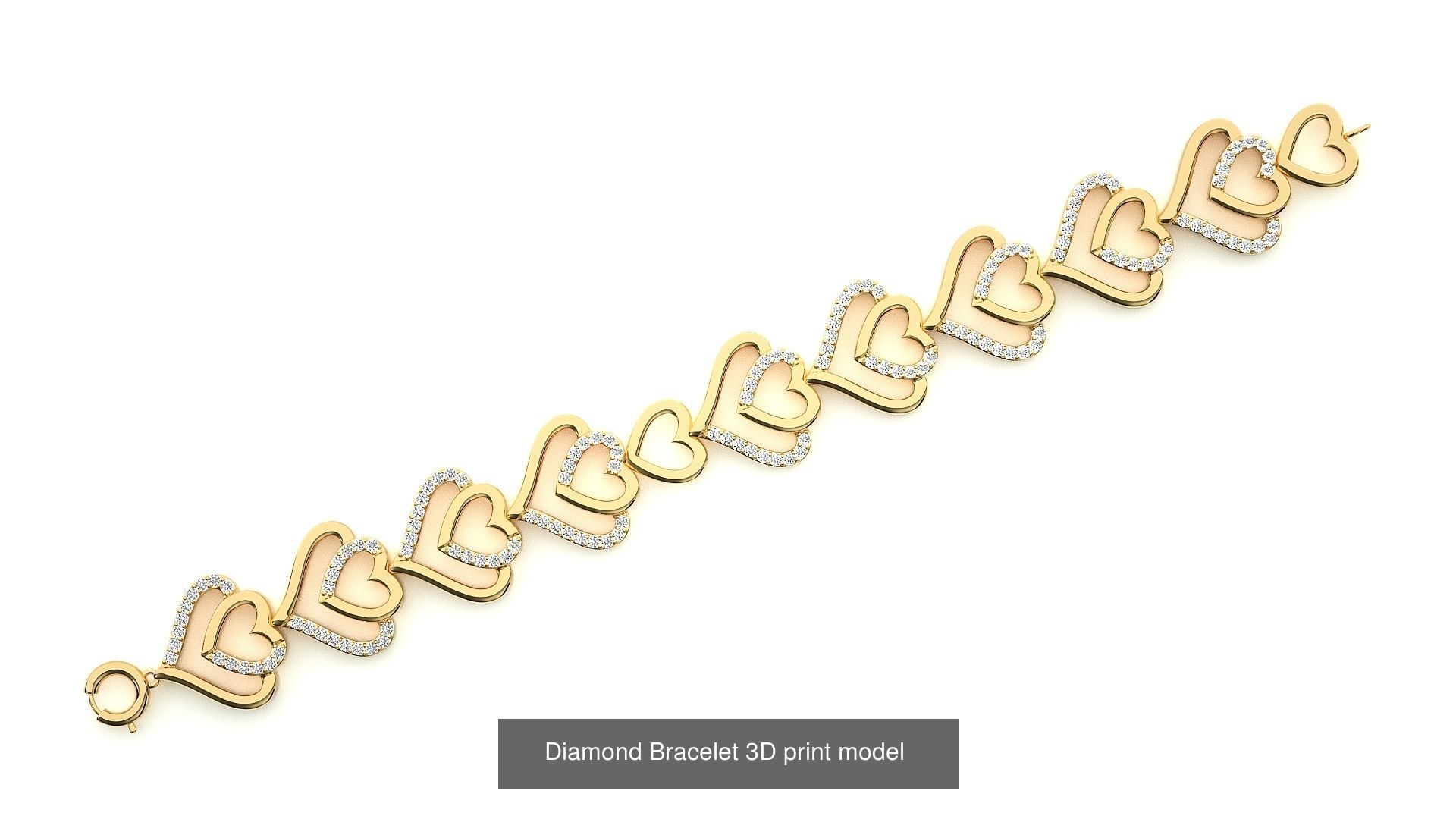 259 Chain Type Bracelets Mega Pack 3dm stl renders gemmap  3D Model Collection_62