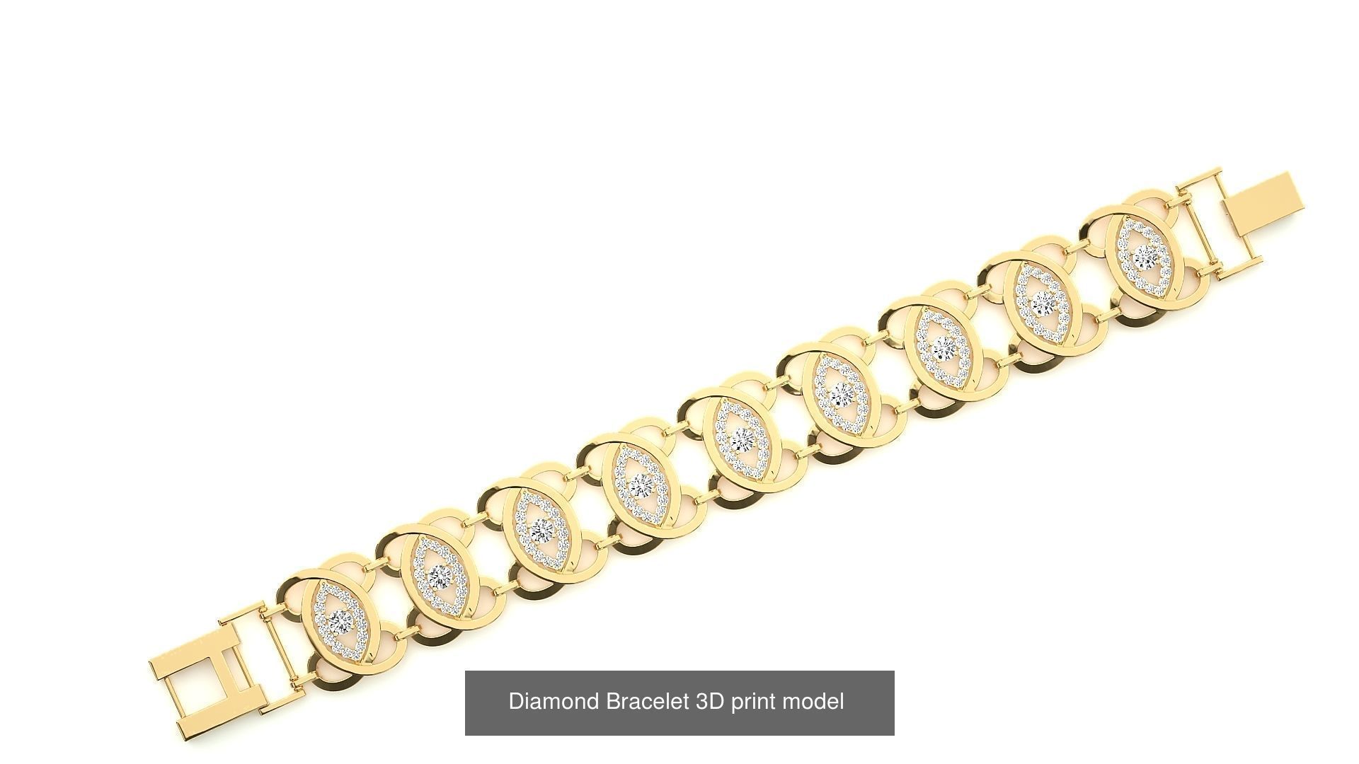 259 Chain Type Bracelets Mega Pack 3dm stl renders gemmap  3D Model Collection_140