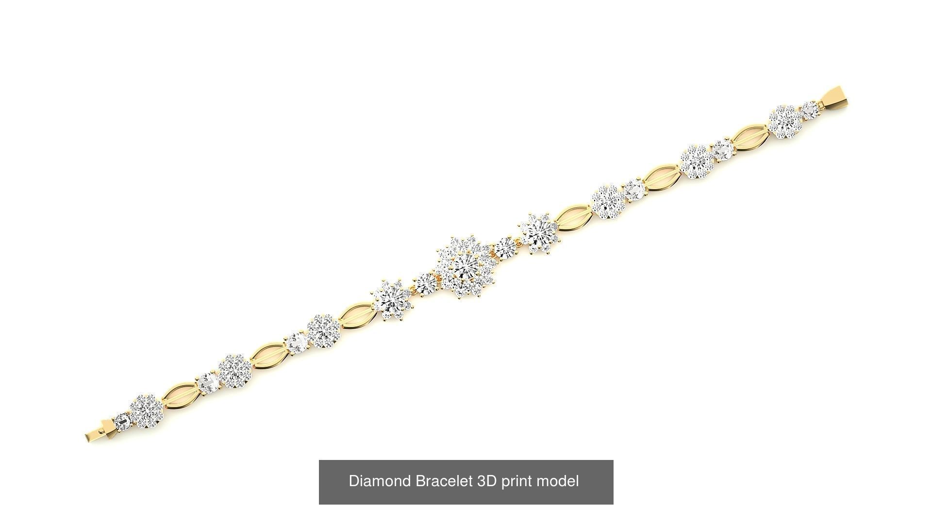 259 Chain Type Bracelets Mega Pack 3dm stl renders gemmap  3D Model Collection_193