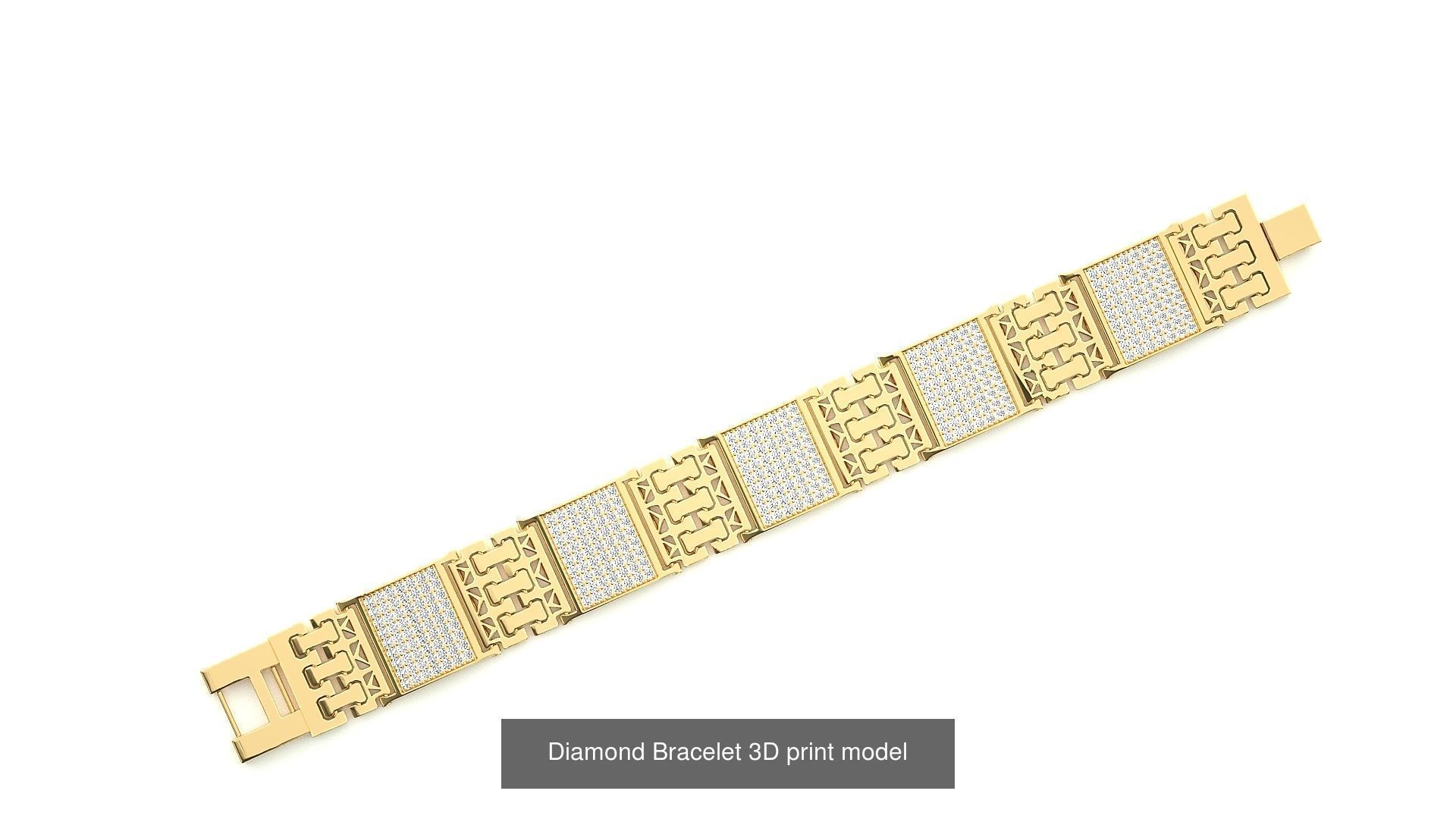 259 Chain Type Bracelets Mega Pack 3dm stl renders gemmap  3D Model Collection_25