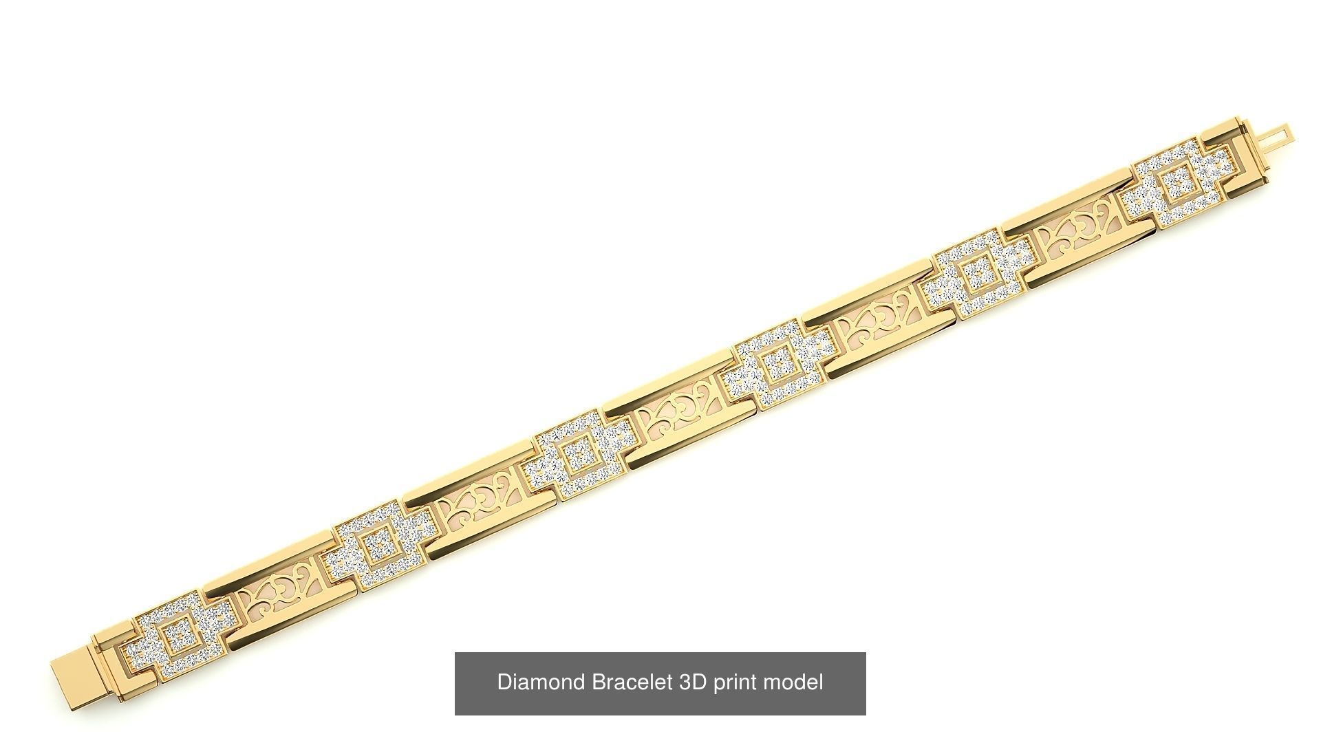 259 Chain Type Bracelets Mega Pack 3dm stl renders gemmap  3D Model Collection_27