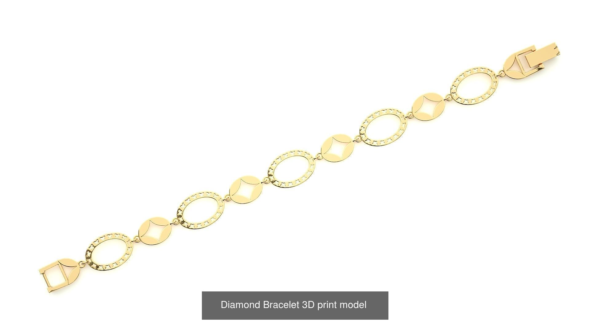 259 Chain Type Bracelets Mega Pack 3dm stl renders gemmap  3D Model Collection_127