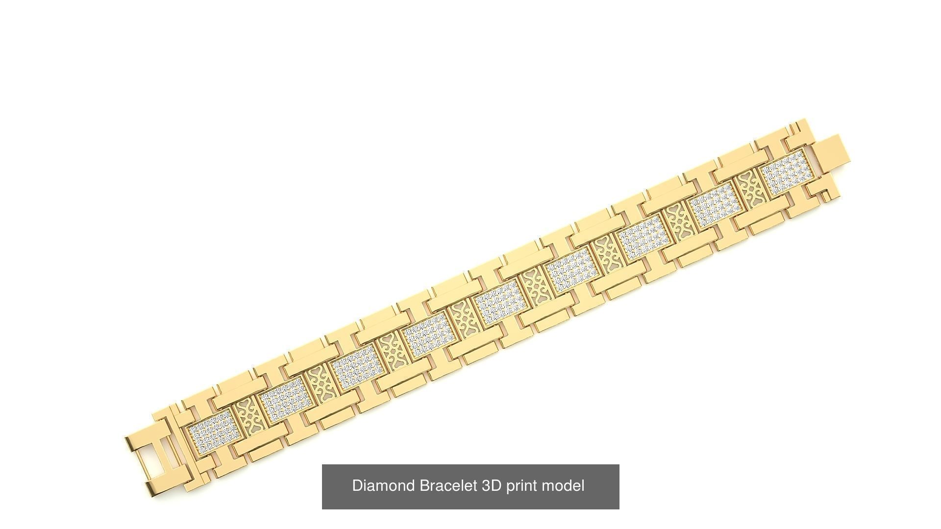 259 Chain Type Bracelets Mega Pack 3dm stl renders gemmap  3D Model Collection_136