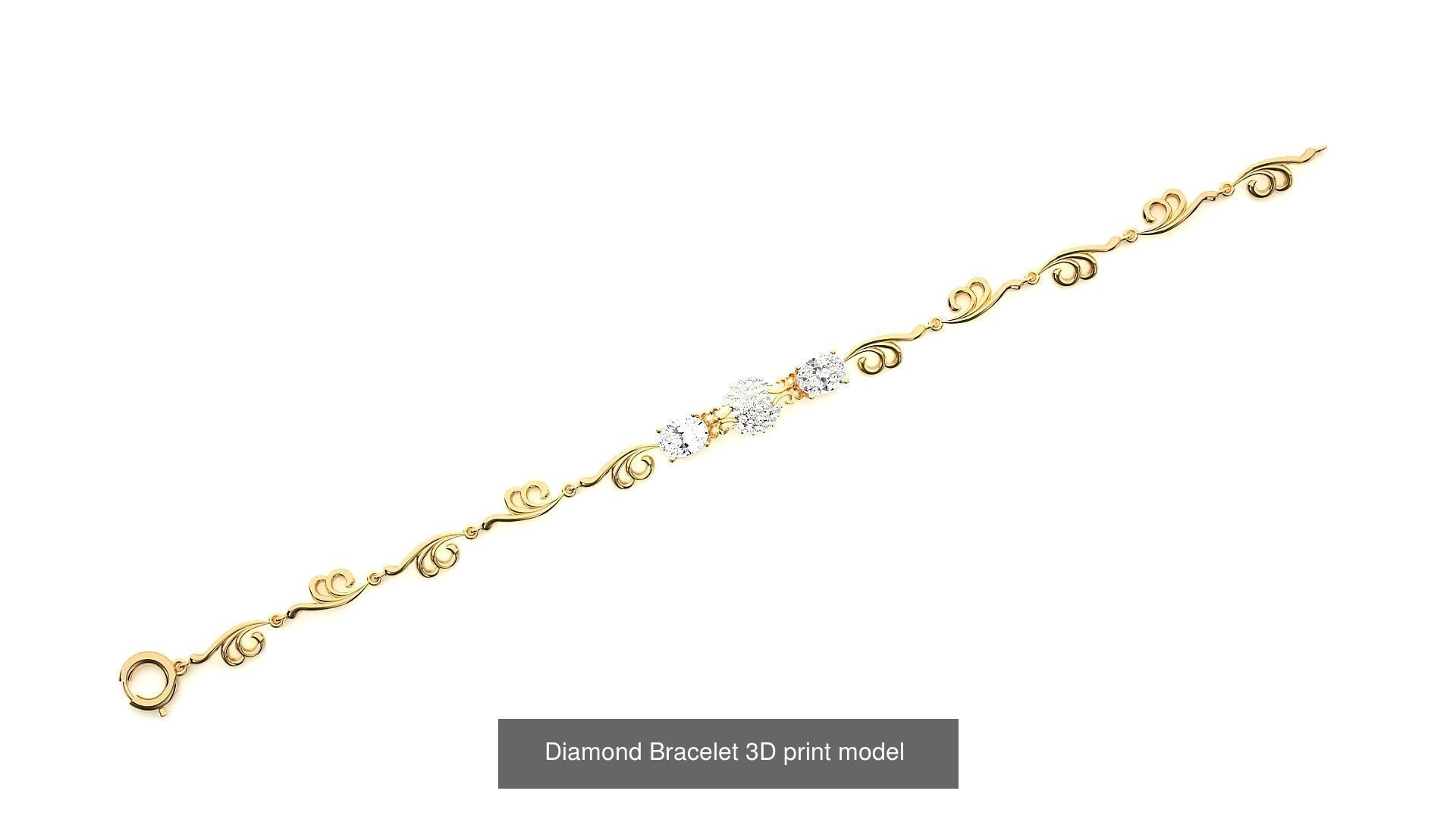 259 Chain Type Bracelets Mega Pack 3dm stl renders gemmap  3D Model Collection_192