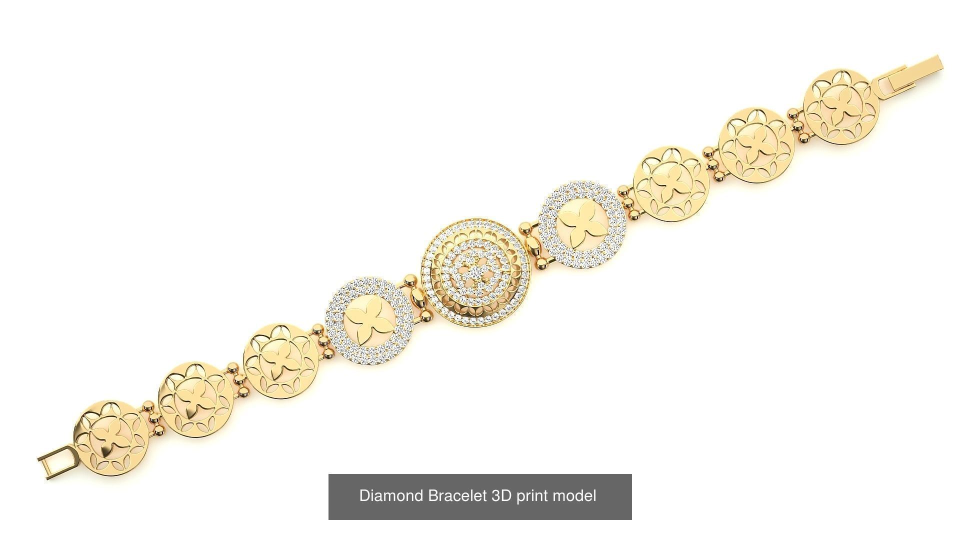 259 Chain Type Bracelets Mega Pack 3dm stl renders gemmap  3D Model Collection_42