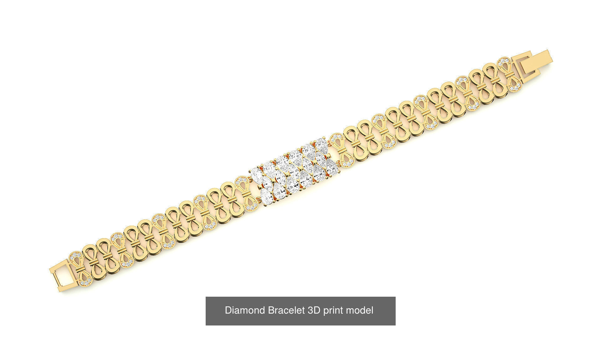 259 Chain Type Bracelets Mega Pack 3dm stl renders gemmap  3D Model Collection_190