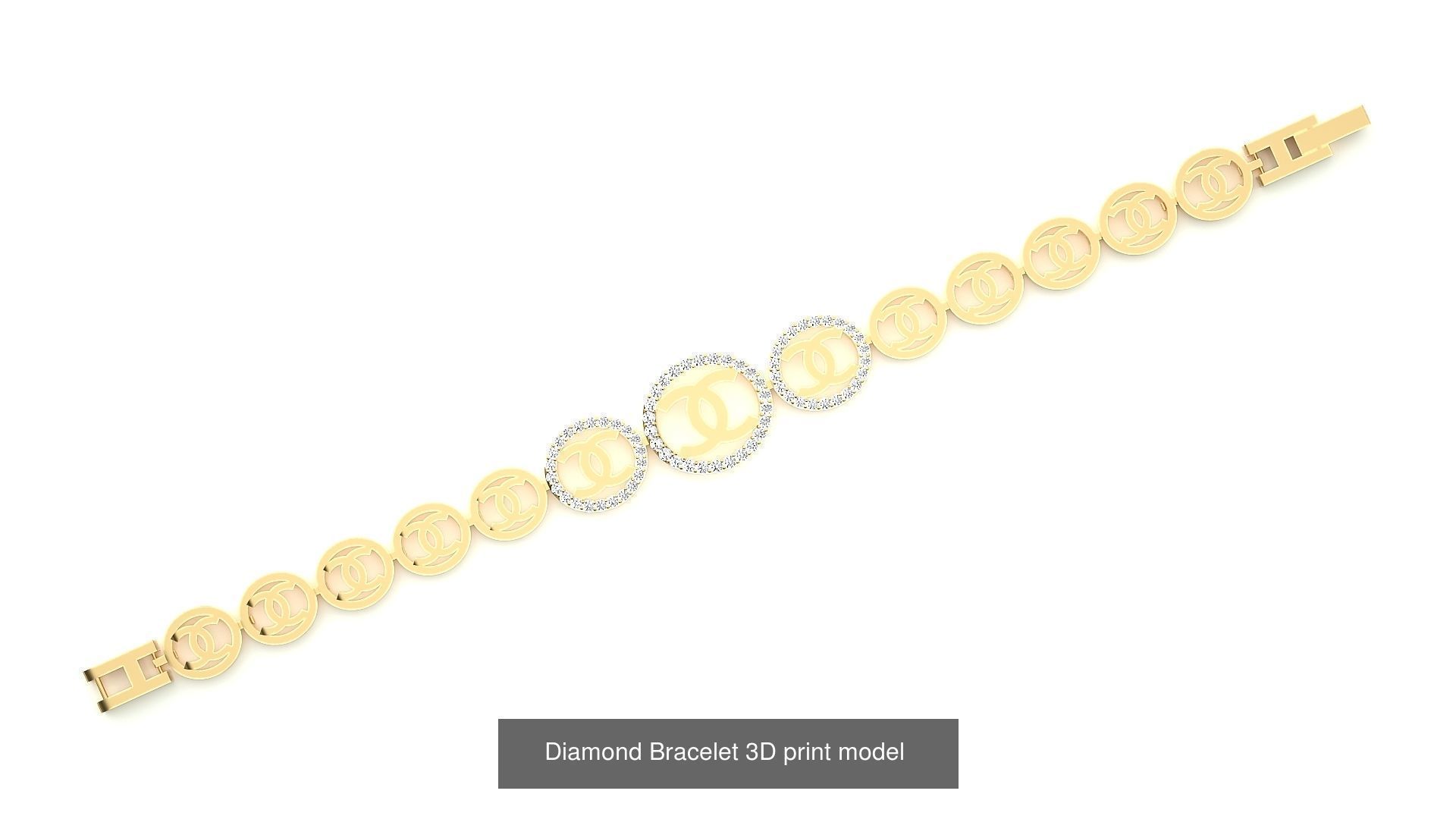 259 Chain Type Bracelets Mega Pack 3dm stl renders gemmap  3D Model Collection_30