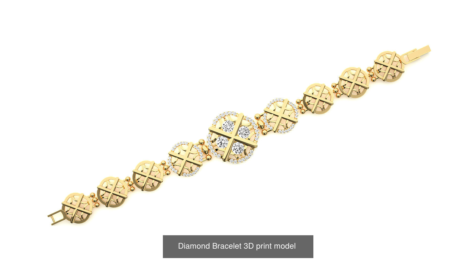 259 Chain Type Bracelets Mega Pack 3dm stl renders gemmap  3D Model Collection_40