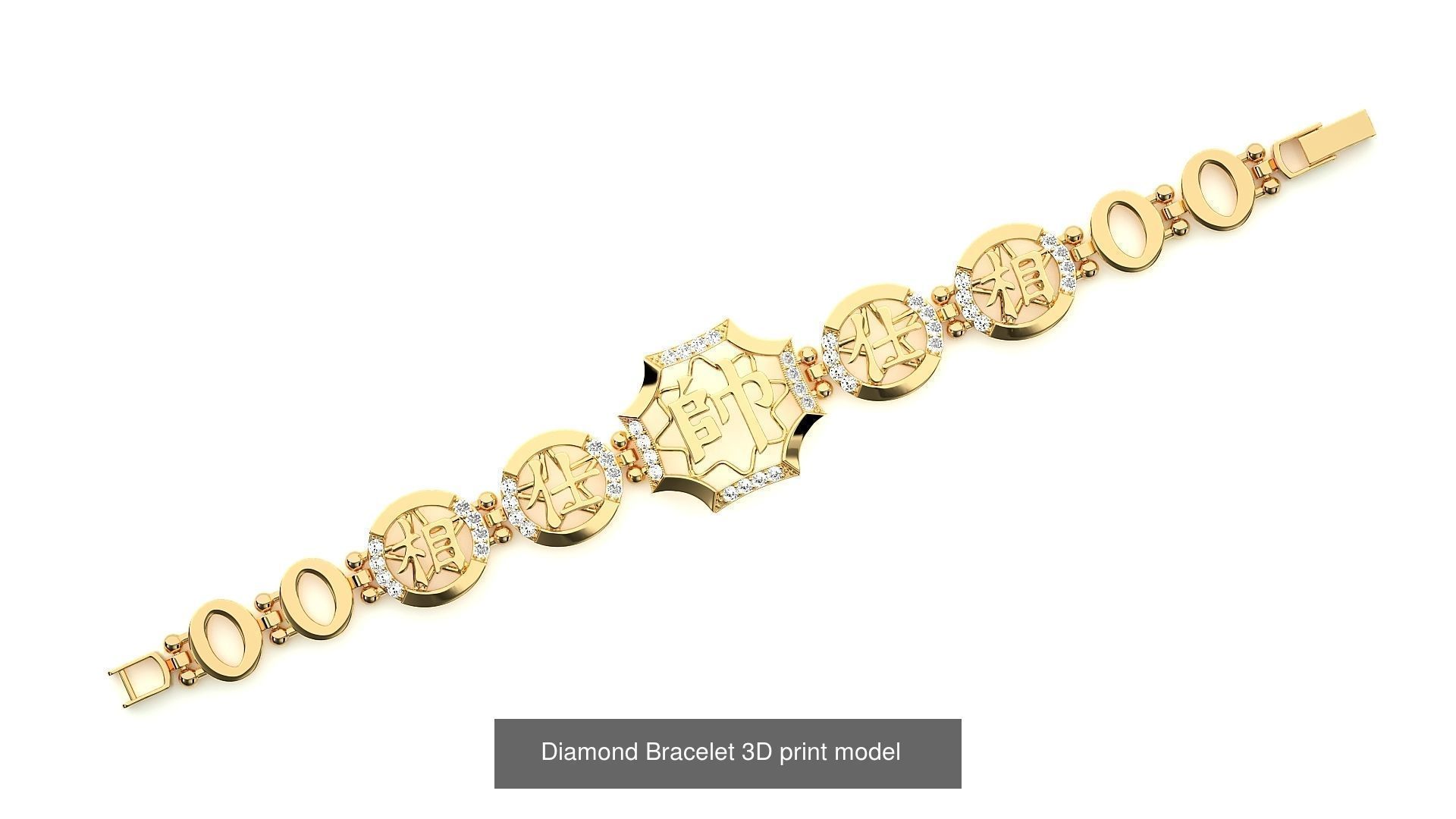 259 Chain Type Bracelets Mega Pack 3dm stl renders gemmap  3D Model Collection_101