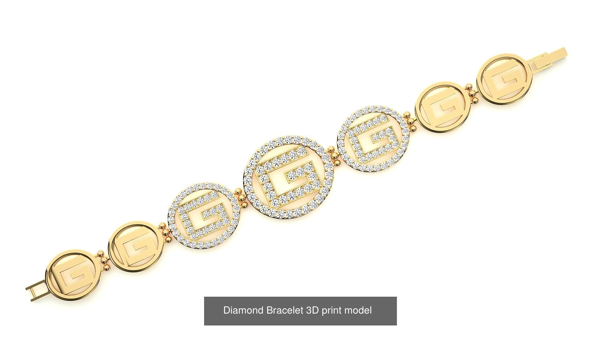 259 Chain Type Bracelets Mega Pack 3dm stl renders gemmap  3D Model Collection_168