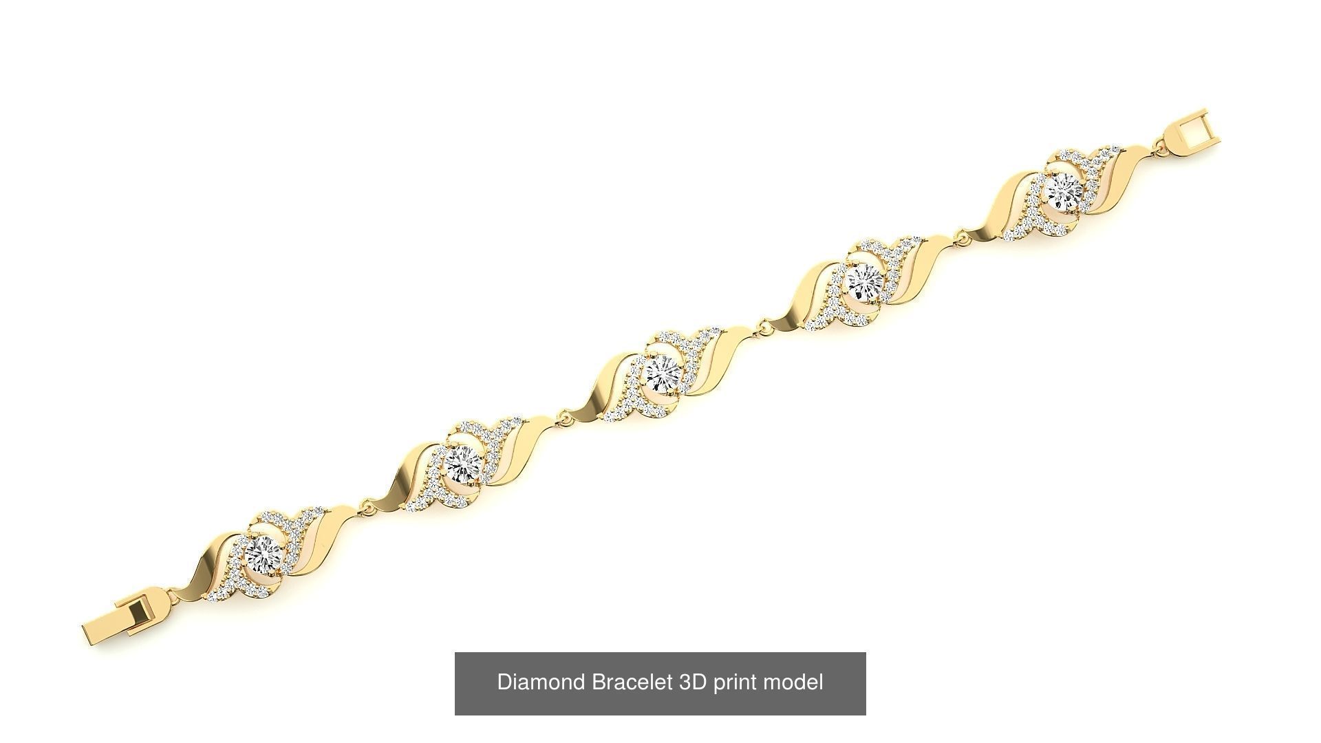 259 Chain Type Bracelets Mega Pack 3dm stl renders gemmap  3D Model Collection_95