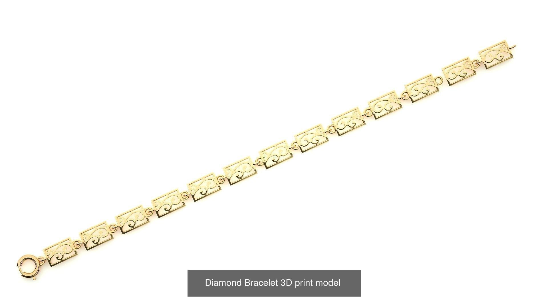 259 Chain Type Bracelets Mega Pack 3dm stl renders gemmap  3D Model Collection_118