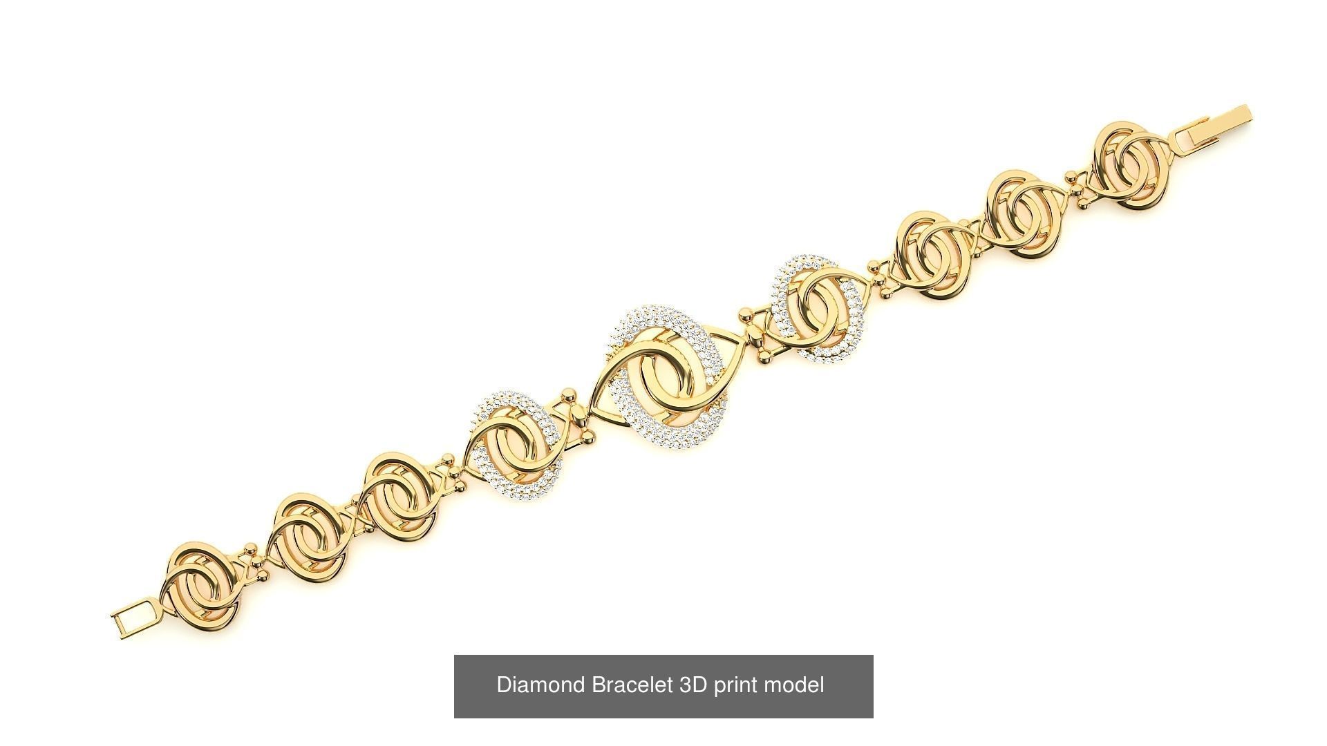 259 Chain Type Bracelets Mega Pack 3dm stl renders gemmap  3D Model Collection_41