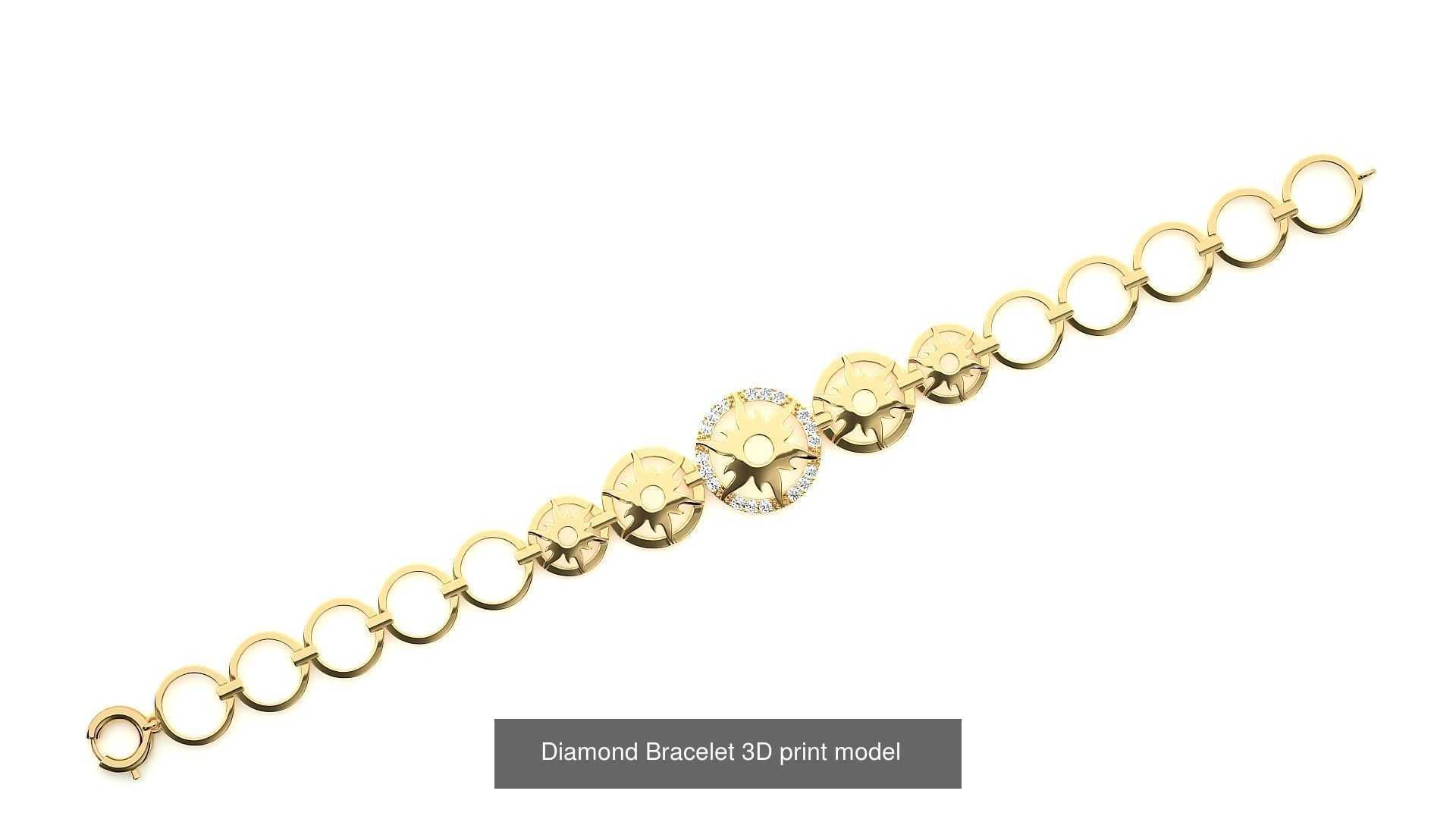 259 Chain Type Bracelets Mega Pack 3dm stl renders gemmap  3D Model Collection_63