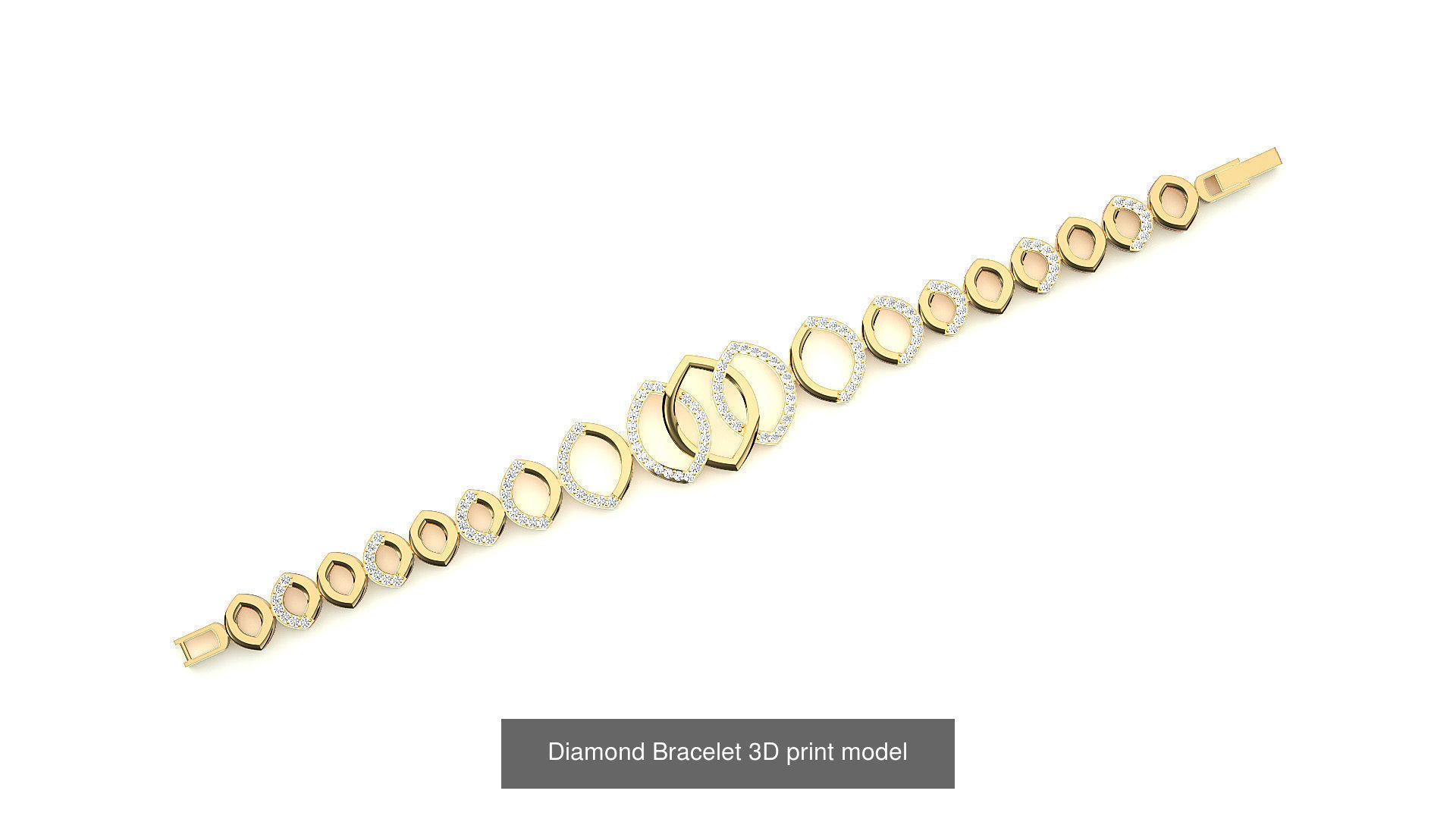 259 Chain Type Bracelets Mega Pack 3dm stl renders gemmap  3D Model Collection_67