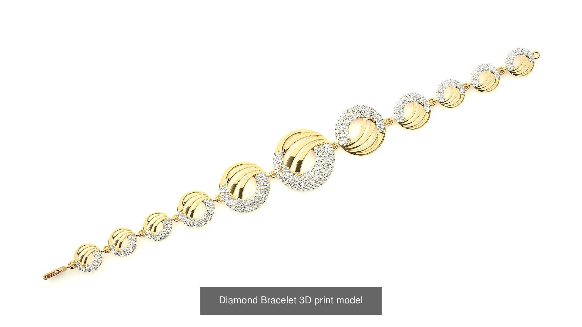 259 Chain Type Bracelets Mega Pack 3dm stl renders gemmap  3D Model Collection_147