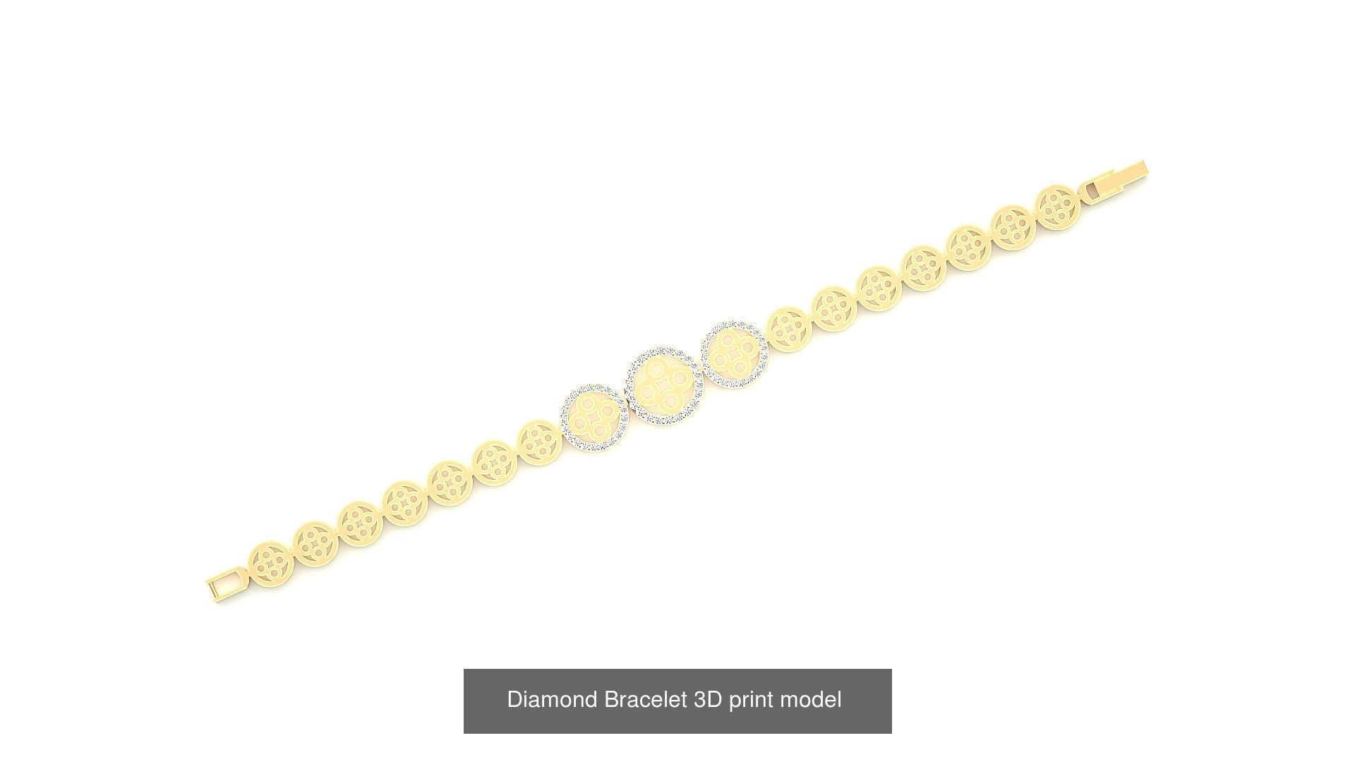 259 Chain Type Bracelets Mega Pack 3dm stl renders gemmap  3D Model Collection_32