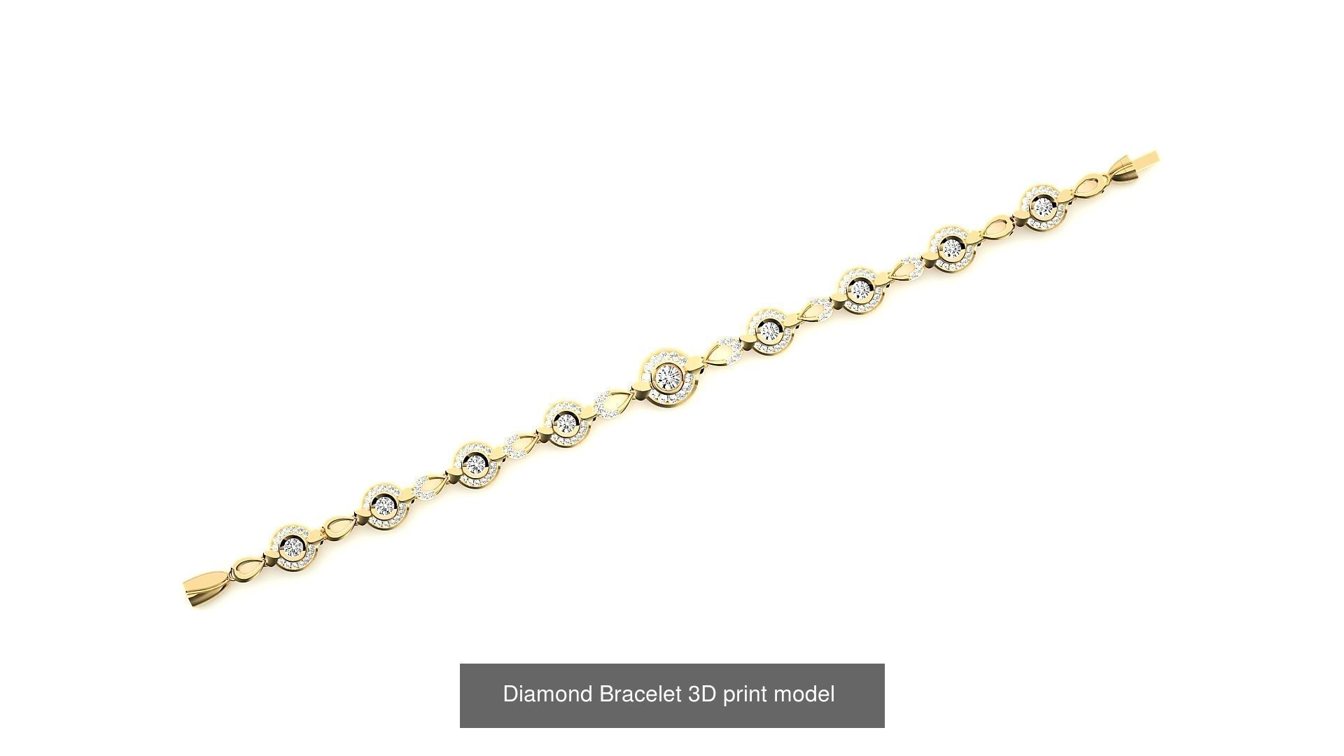 259 Chain Type Bracelets Mega Pack 3dm stl renders gemmap  3D Model Collection_85