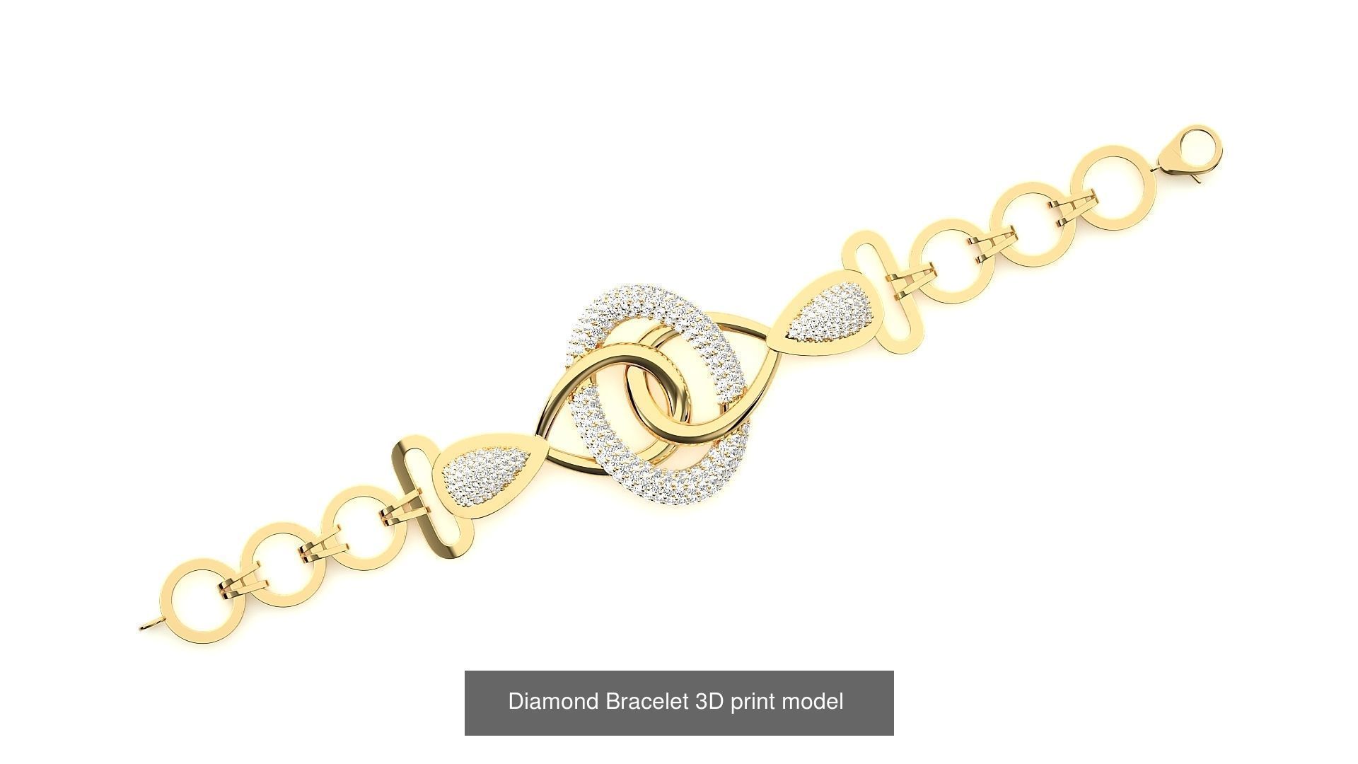 259 Chain Type Bracelets Mega Pack 3dm stl renders gemmap  3D Model Collection_34